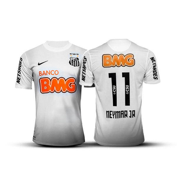 Camisa De Futebol Branca Versão Retrô Santos 2012